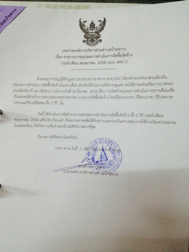 ประกาศจดซอจดจาง พ.ค 58